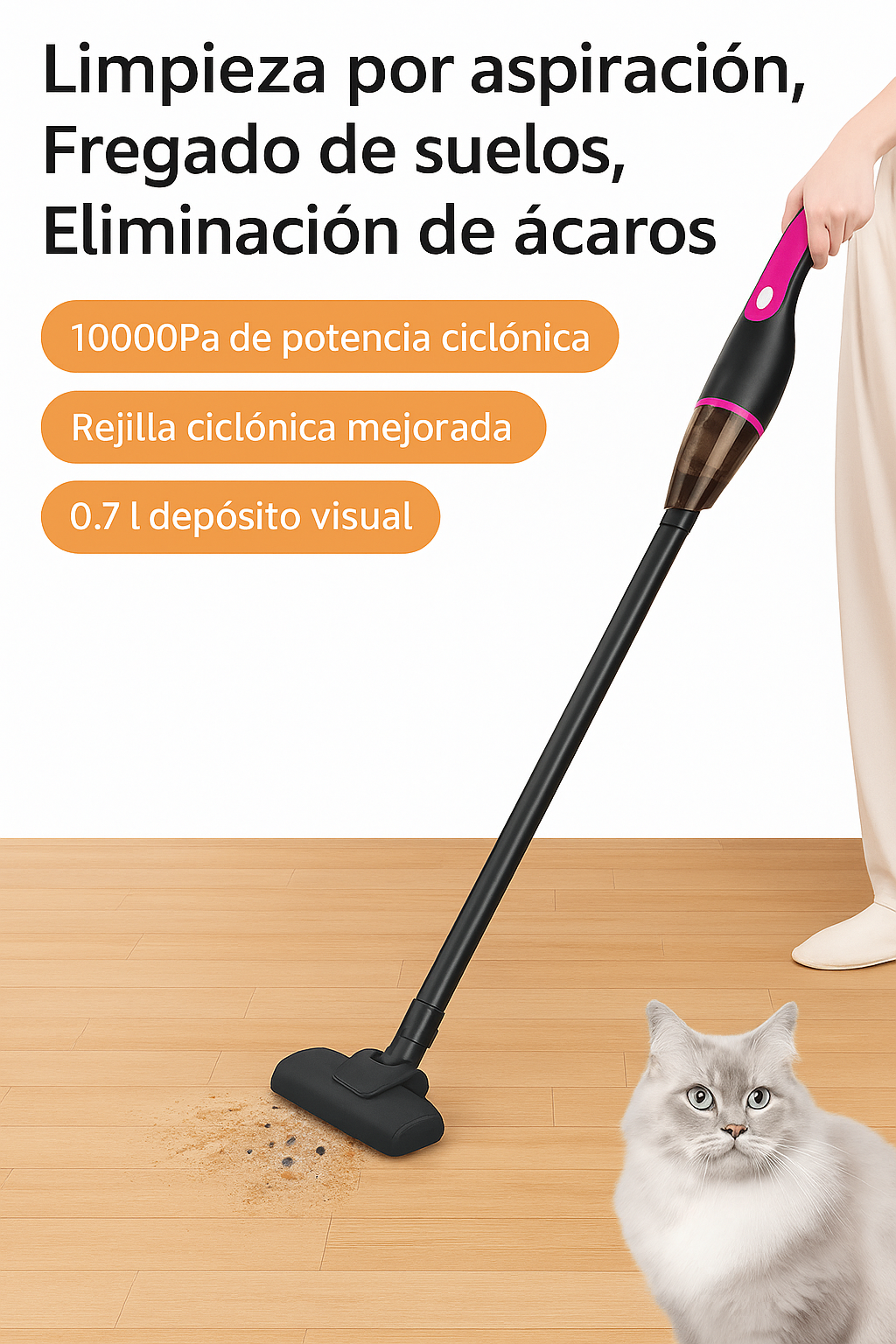 Aspiradora Vertical 3 en 1 Portátil