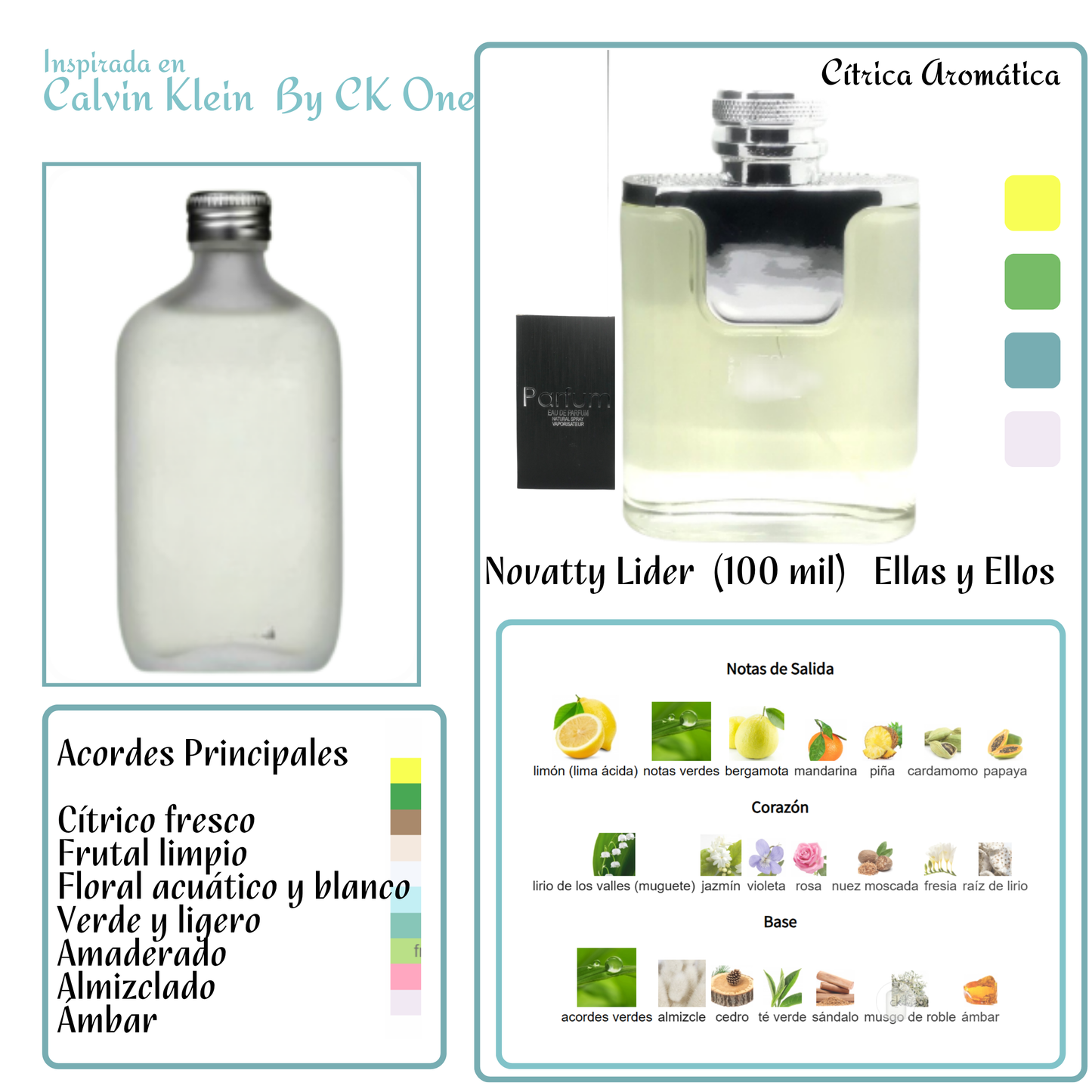 Ellas y Ellos Inspirada en CK One Calvin klein - Lider