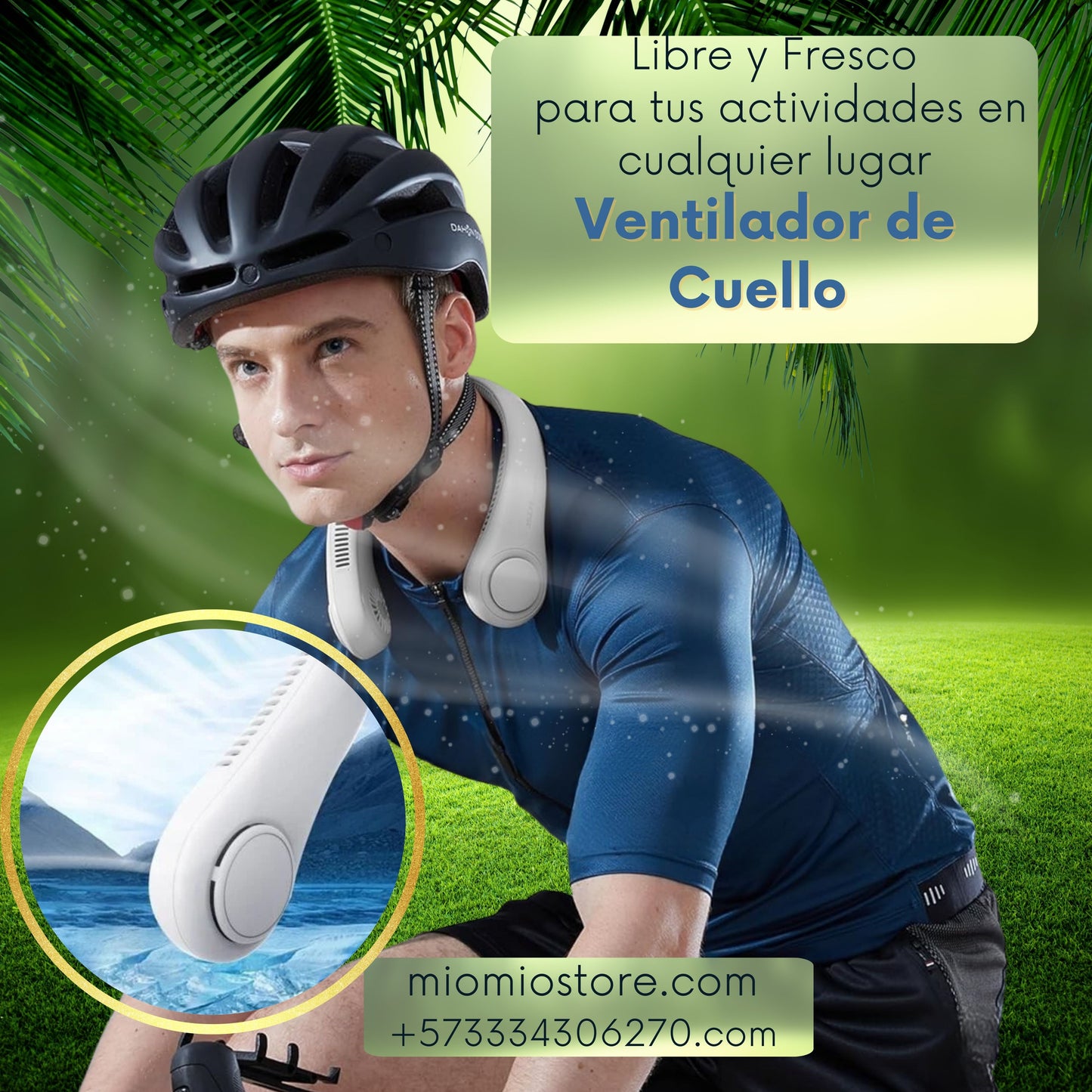 Ventilador de Cuello Recargable  (Manos Libres)