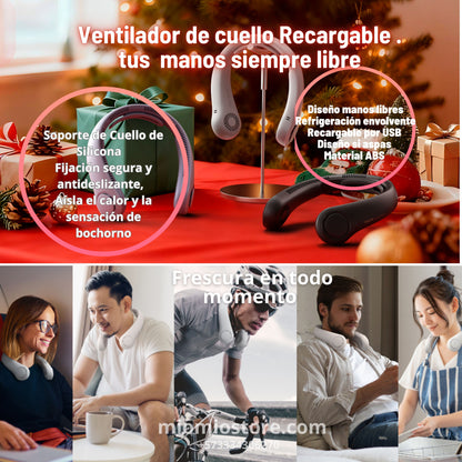 Ventilador de Cuello Recargable  (Manos Libres)